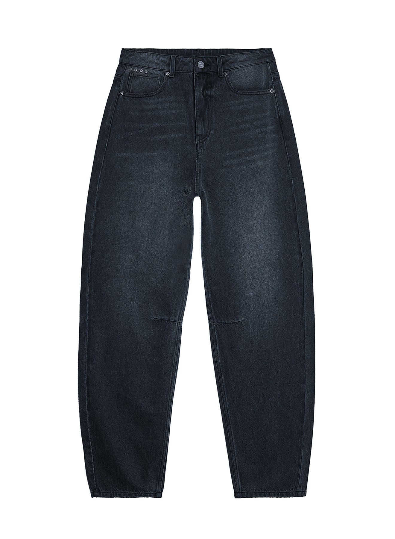 Evelle black barrel jeans