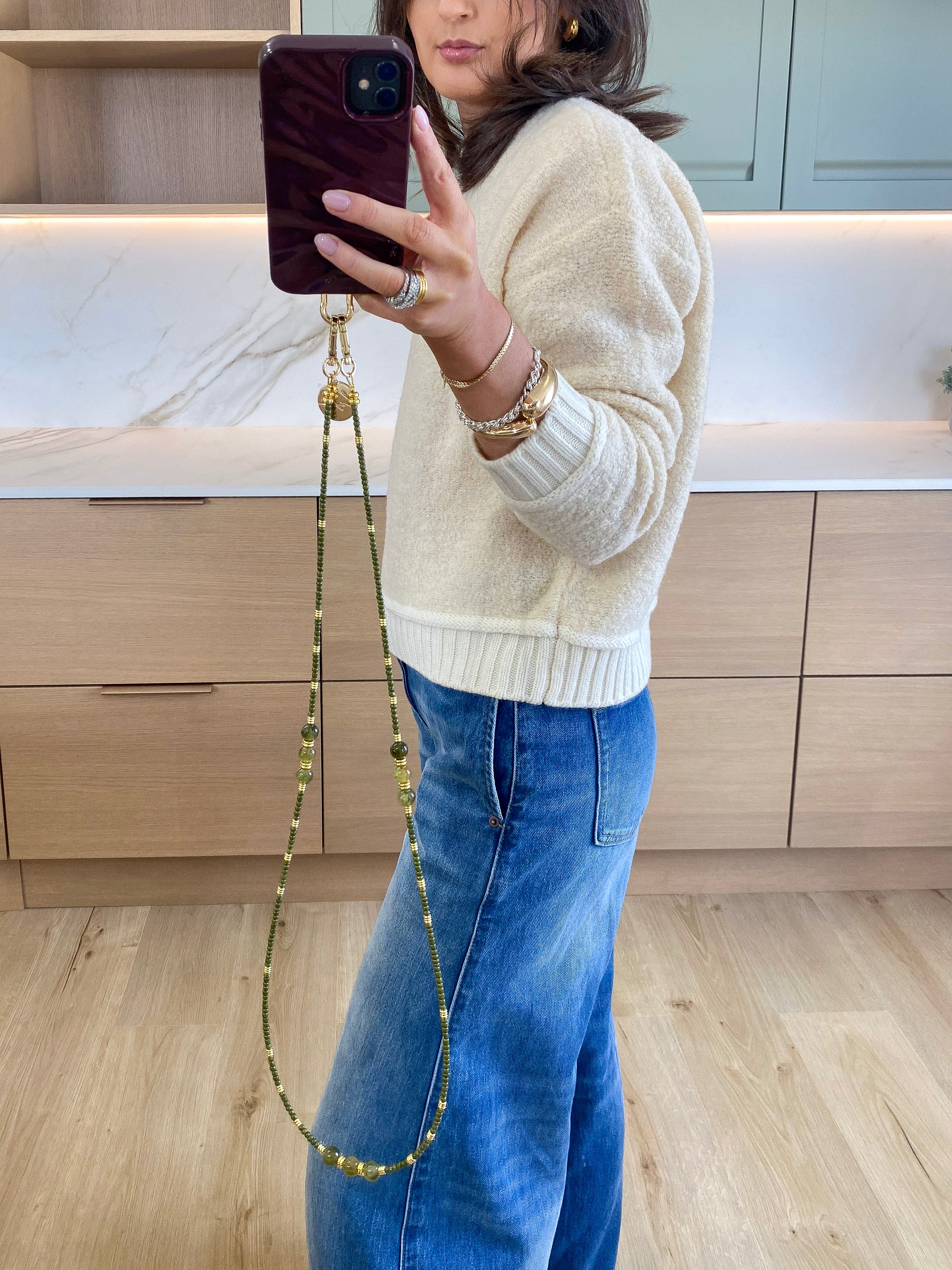 Iris Green Phone Chain