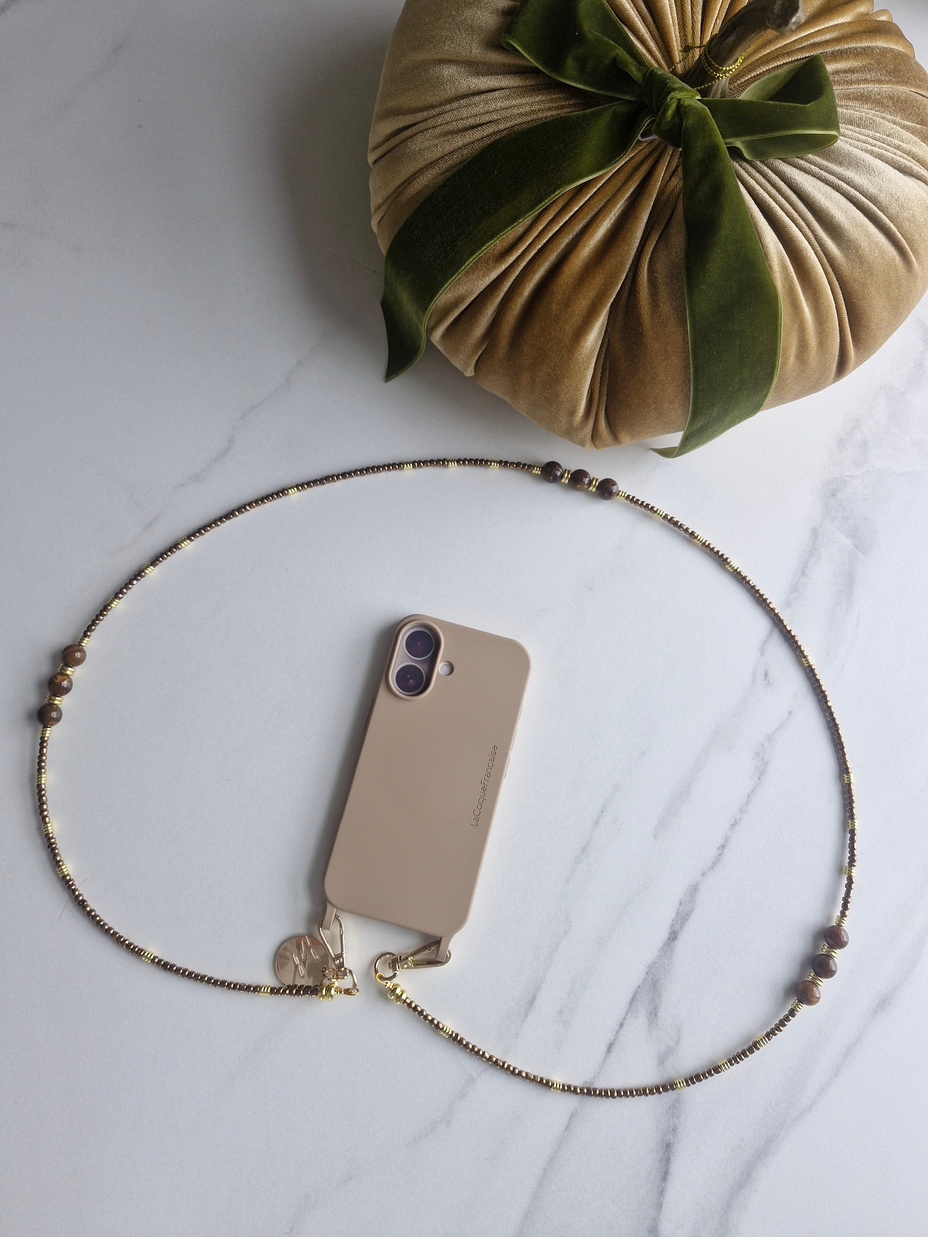 Iris Bronze Phone Chain