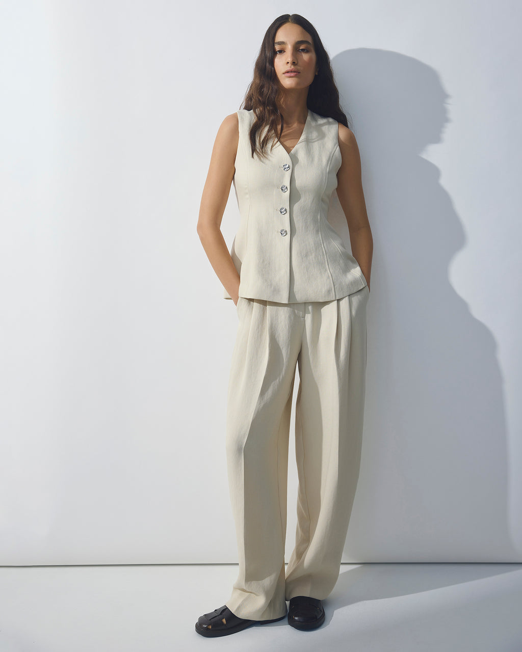 Esteriane Silver Waistcoat