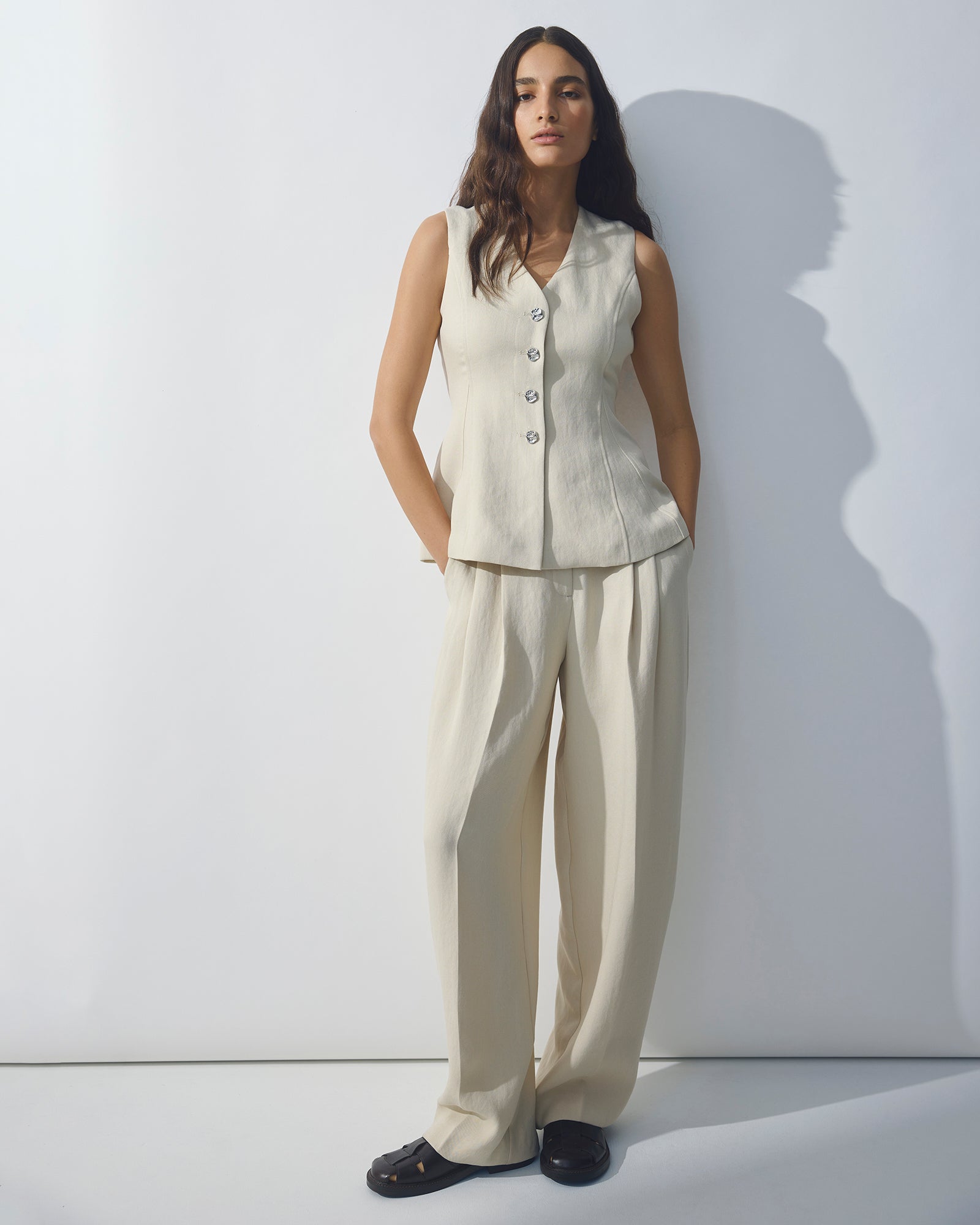 Esteriane Silver Waistcoat