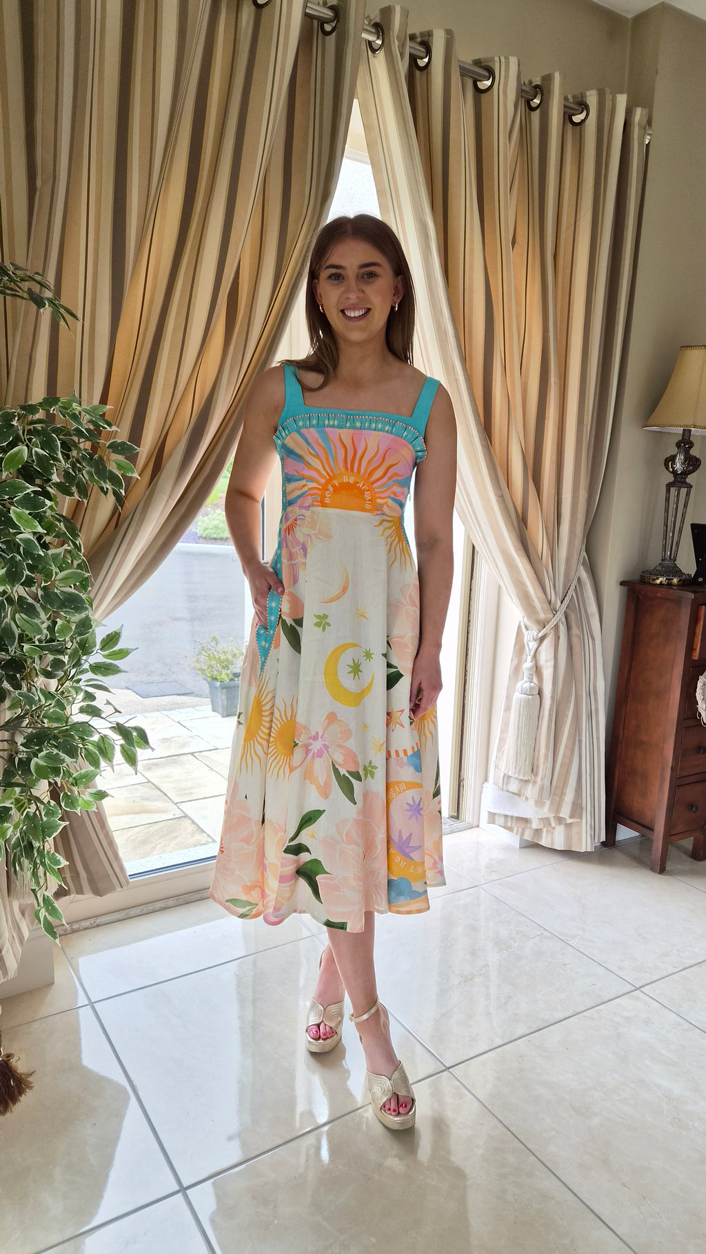 Nora Azure Midi Dress